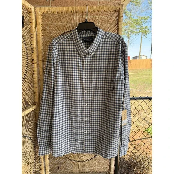 Beach & Barn Button Down Long Sleeve Shirt XL Gray New With Tags - Picture 2 of 7